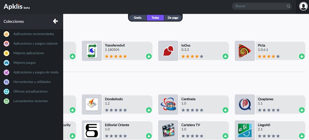 Apklis (Captura de pantalla)