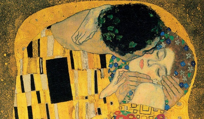 El Beso (detalle), de Gustav Klimt. El Beso (detalle), de Gustav Klimt.