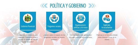 El sitio web "Red Pinar", uno de los primeros pasos hacia el gobierno electrónico en esa provincia. Foto: Red Pinar.